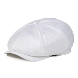 Botvela Men's Breathable Herringbone Linen Summer Newsboy Hat | Botvela Men's Herringbone Linen Breathable Summer Newsb