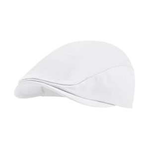 Men's 100% Cotton Newsboy Cap Classic Irish Ivy Cabbie Golf Hat | Mens Flat Newsboy Cap for Men Irish Gatsby Style Golf