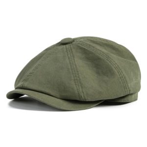 Men's Botvela Newsboy Gatsby Hat - Vintage Cotton Flat Ivy Cabbie Cap for Casual Summer Wear | Botvela Men's Newsboy