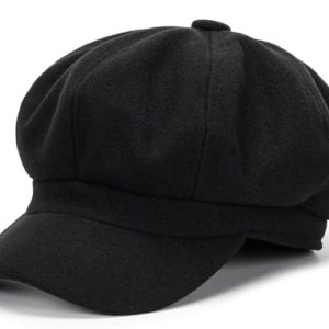 INOGIH Women's Wool-Blend Newsboy Cap Winter Beret Hat