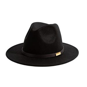 Gossifan Classic Fedora Hats for Men with Wide Brim Panama Hat and Classic Belt | Gossifan Fedora Hats for Men: Wide