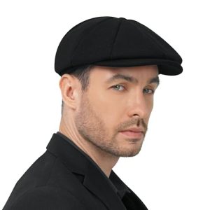 POUDAY Wool Blend Newsboy Cap for Men