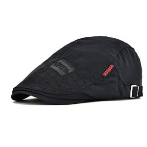 VOBOOM Men's Cotton Adjustable Newsboy Beret Hat