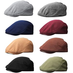 JaGely Breathable Soft 8 Pcs Newsboy Hats for Men Driving Hunting Outdoor Gifts