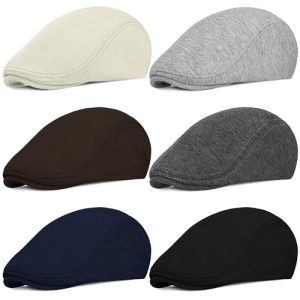 KUTTOR Men's Newsboy Caps Gatsby Driving Hunting Cap - 6 Pieces Set Ivy Hat