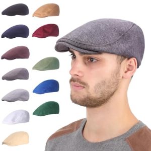 Adjustable Brown Newsboy Hats for Men and Women | Classic Cabbie Hat