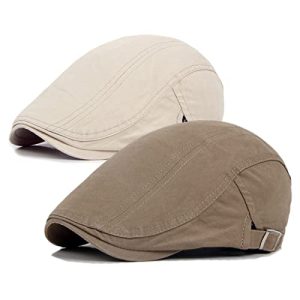 Qossi Men's Breathable Newsboy Cap - Adjustable Flat Hat for Hunting and Golf | Qossi Men's Irish Newsboy Cap - Brea