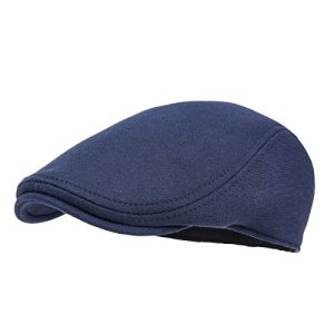 FEINION Men's Cotton Newsboy Cap Soft Fit Cabbie Hat