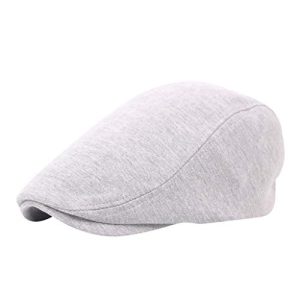 Botvela Men's Classic Newsboy Flat Cap Black/White