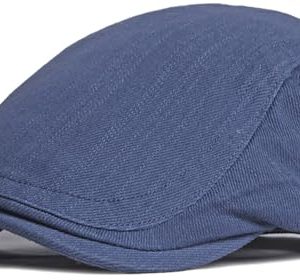 Xinveen Men's Newsboy Hats Flat Cap Hat - Cotton, Adjustable, Breathable | Irish Cabbie, Ivy, Driving, Hunting | Xin