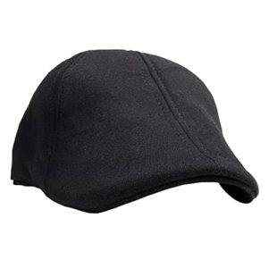 Boston Scally Co. The Original Boston Scally Cap - Black 6 Panel Newsboy Hat for Men