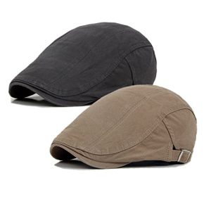 Men's Qossi Adjustable Breathable Newsboy Cap for Hunting and Golf | Men's Qossi Breathable Flat Hat Cabbie for Outd