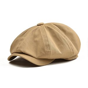 Botvela Men's 100% Cotton Newsboy Flat Cap for Ivy League Style Golf and Casual Wear | Botvela Men's Newsboy Flat Cap -
