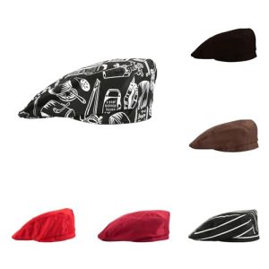 Botvela Men's Classic Newsboy Flat Cap Black White