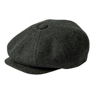 Men's JANGOUL Wool Blend 8 Panel Newsboy Cap for Fashionable Summer Wear | JANGOUL Men's Tweed Cabbie Hat with Snap