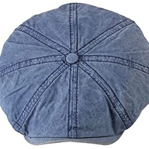 Kangqifen Men's 8 Panel Washed Cotton Outdoor Sun Protection Newsboy Cap | Kangqifen Mens Flat Cap Washed Cotton Sun Pr
