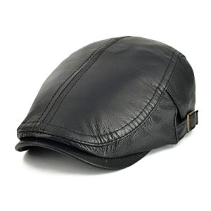 VOBOOM Adjustable Genuine Leather Ivy Cap