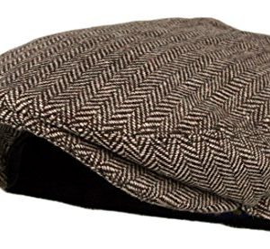 Wonderful Fashion Men's Classic Herringbone Tweed Wool Blend Ivy Hat for Casual Wear (Large/X-Large, Charcoal) Wonderf