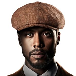 LADYBRO Adjustable Wool Blend Tweed Newsboy Hat for Men Cabbie Irish Style Scene Classic